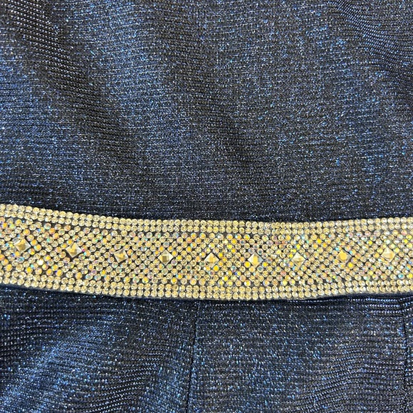 Stunning Navy Sparkly Jumpsuit Girls Size 8 - Picture 4 of 7